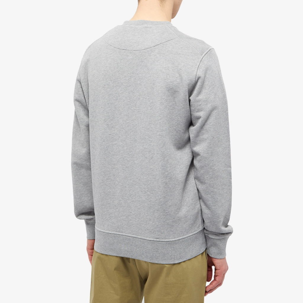 Stone Island Men's Garment Dyed Crew Neck Sweat Grey Marl